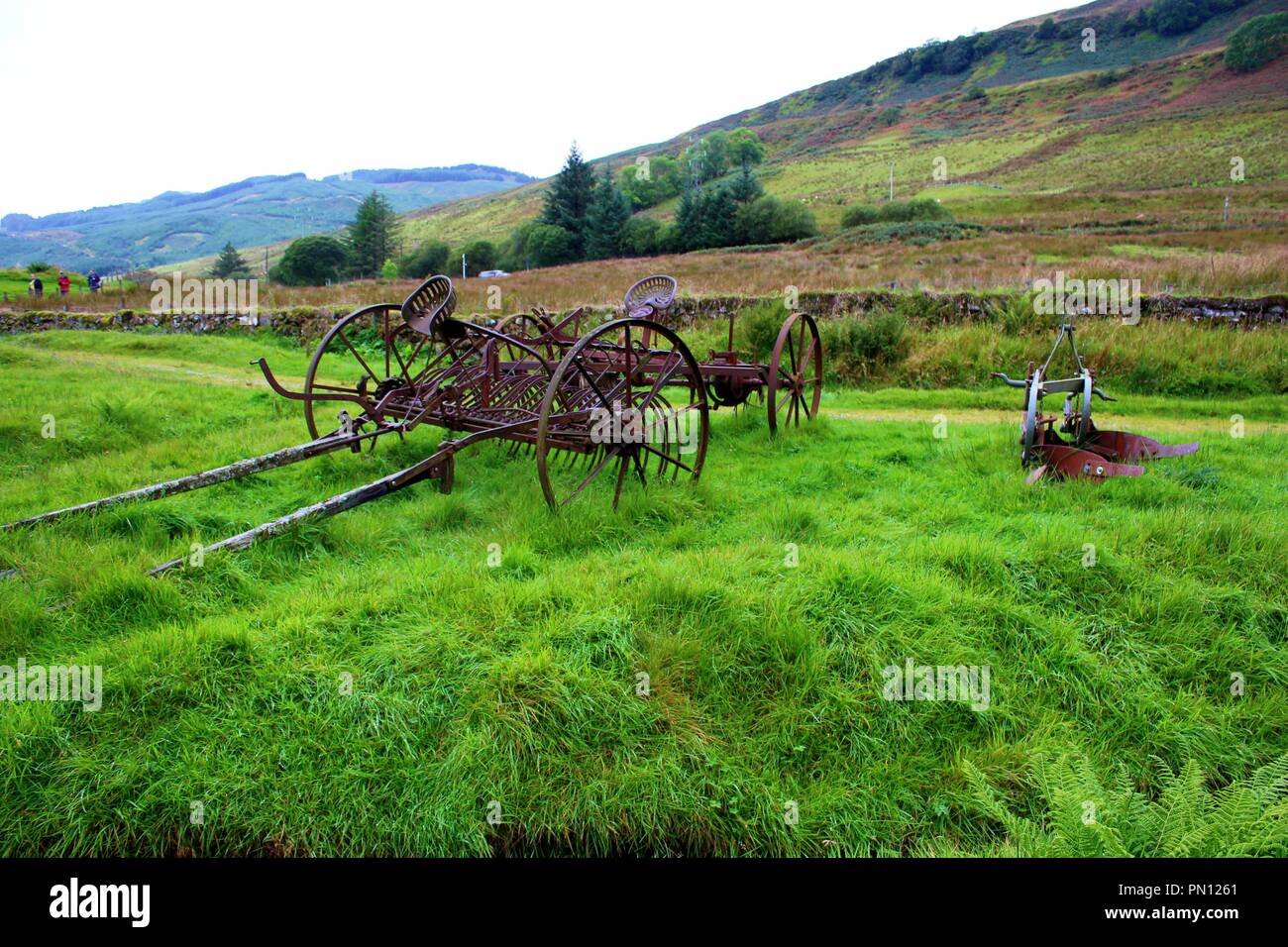 Oldtimer Landmaschinen Stockfoto