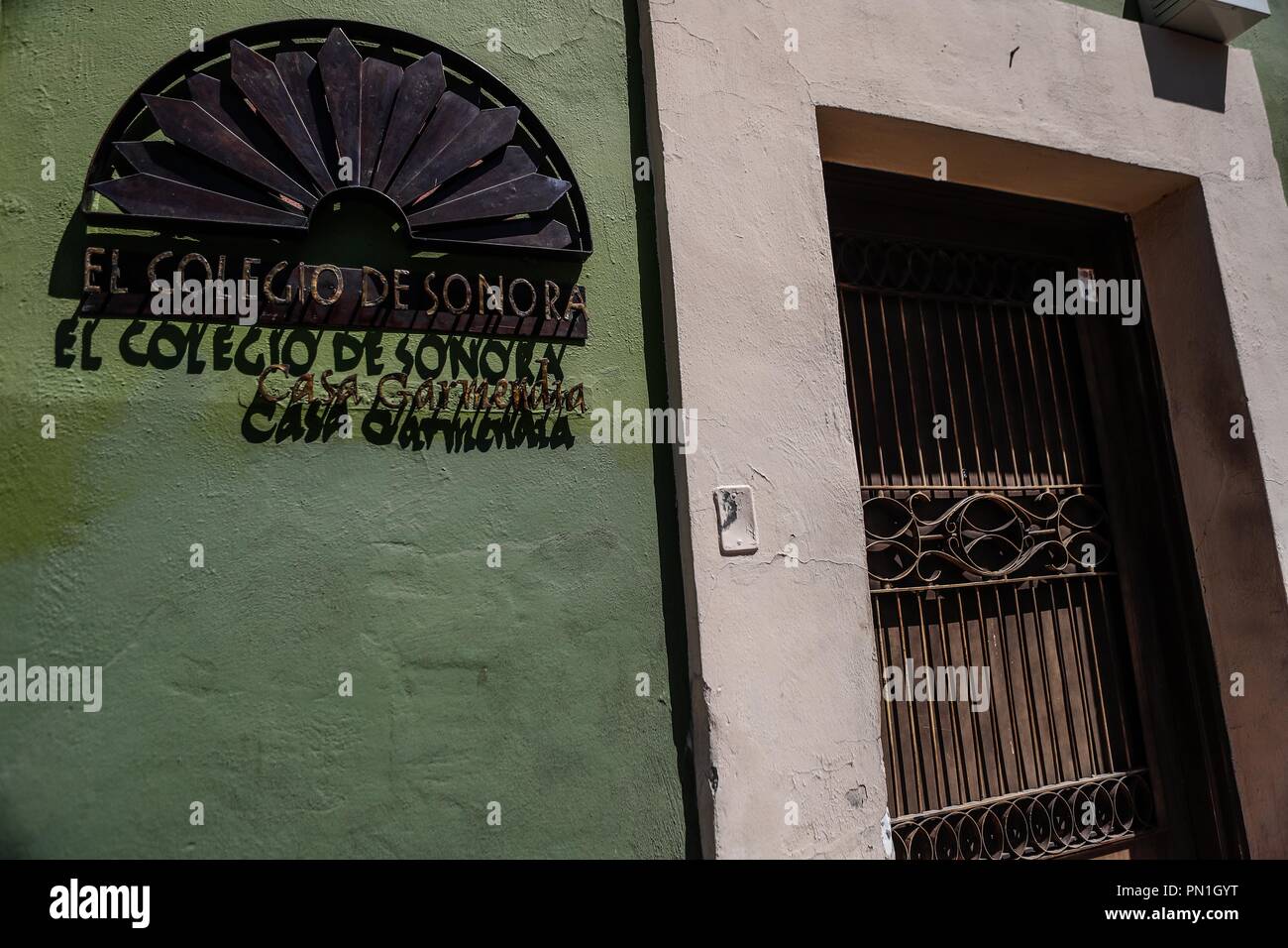 Casa Gardenia del Colegio Sonora El Centro Histórico de Hermosillo, Sonora. (Foto: Luis Gutierrez/NortePhoto) Pclaves: Fachada, Draußen, casa, ein Stockfoto