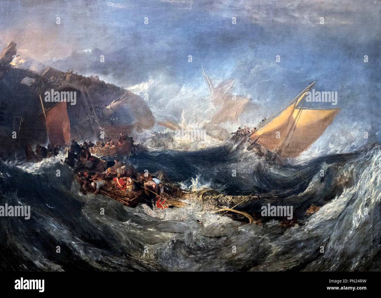 Das Wrack eines Schiffes, das durch JMW Turner (1775-1851), Öl auf Leinwand, 1810 Stockfoto