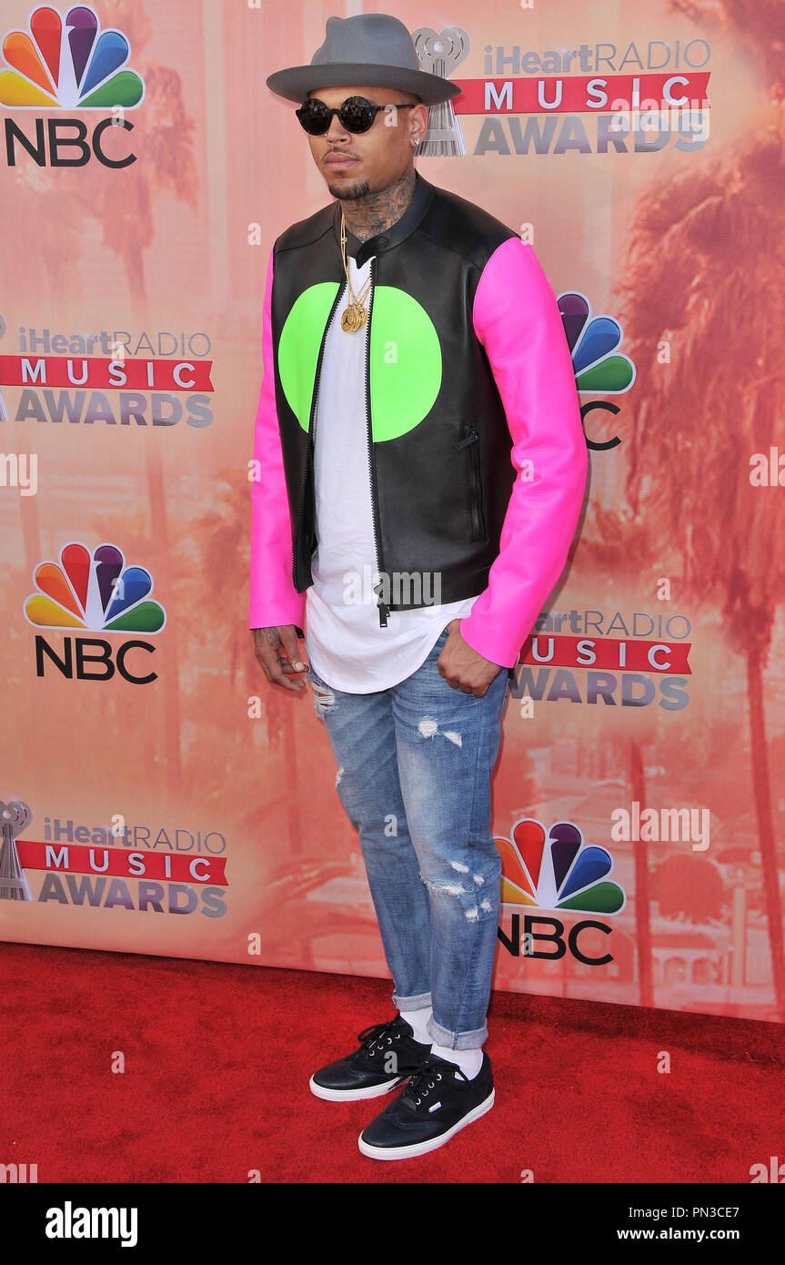 Chris Brown am 2015 iHeartRadio Music Awards im Shrine Auditorium in Los Angeles, CA am Sonntag, 29. März 2015. Foto von PRPP PRPP/PictureLux Datei Referenz # 32601 028 PRPP 01 nur für redaktionelle Verwendung - Alle Rechte vorbehalten Stockfoto