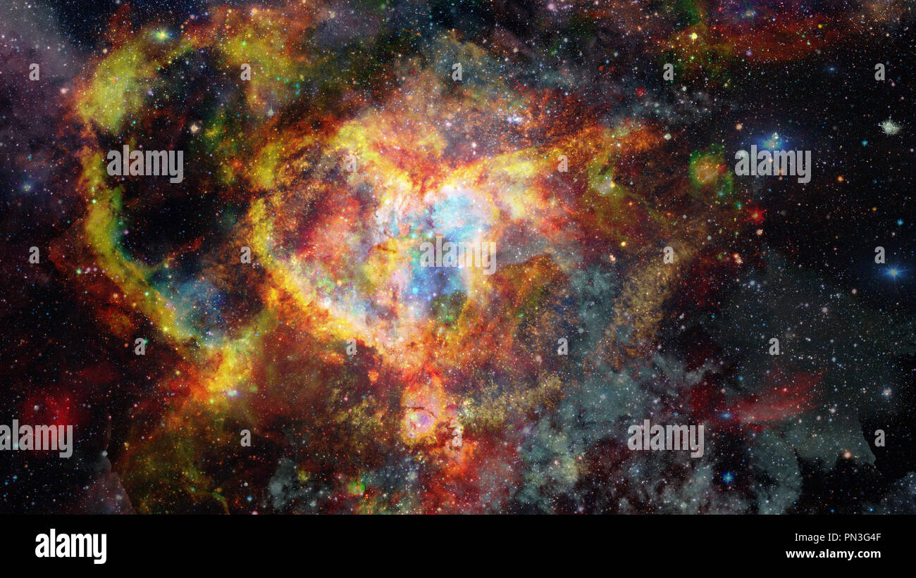 Die kosmische Kunst, science fiction Wallpaper. Schönheit von Deep Space. Elemente dieses Bild von der NASA eingerichtet. Stockfoto