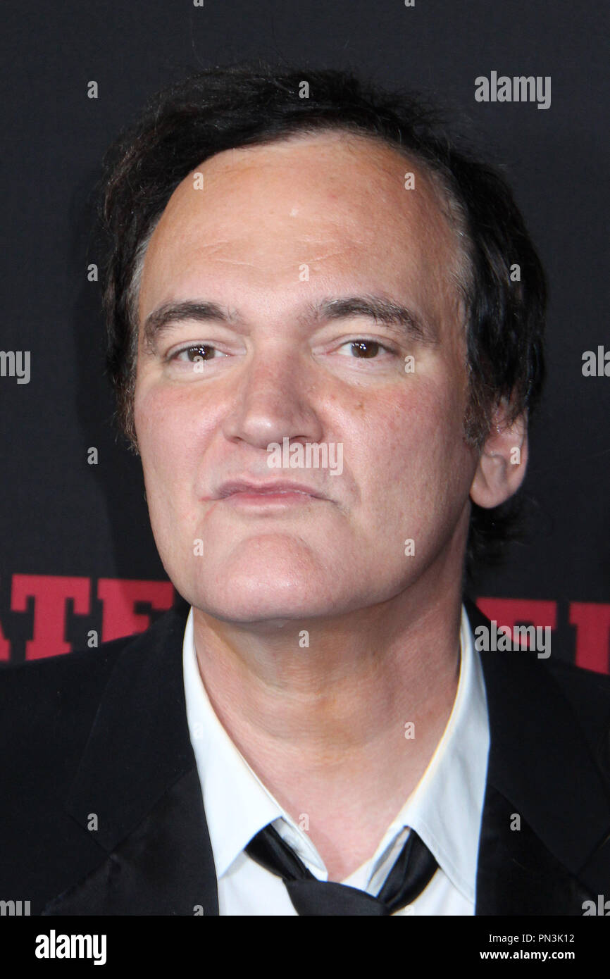 Quentin Tarantino 12/07/2015", die die hasserfüllten Acht' Premiere ArcLight Kinos Cinerama Dome in Hollywood, CA Foto von kazuki Hirata/HNW/PictureLux gehalten Stockfoto