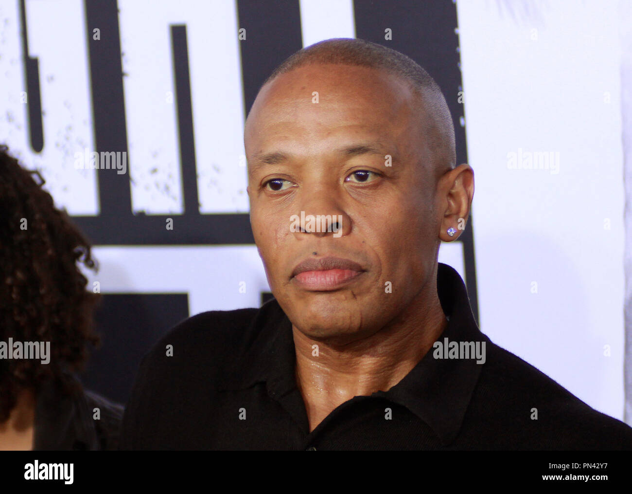 Dr. Dre an der Universal Pictures und legendären Bilder Premiere von "Straight Outta Compton" bei Microsoft Theater in Los Angeles, CA, 10. August 2015 statt. Foto von Joe Martinez/PictureLux Stockfoto