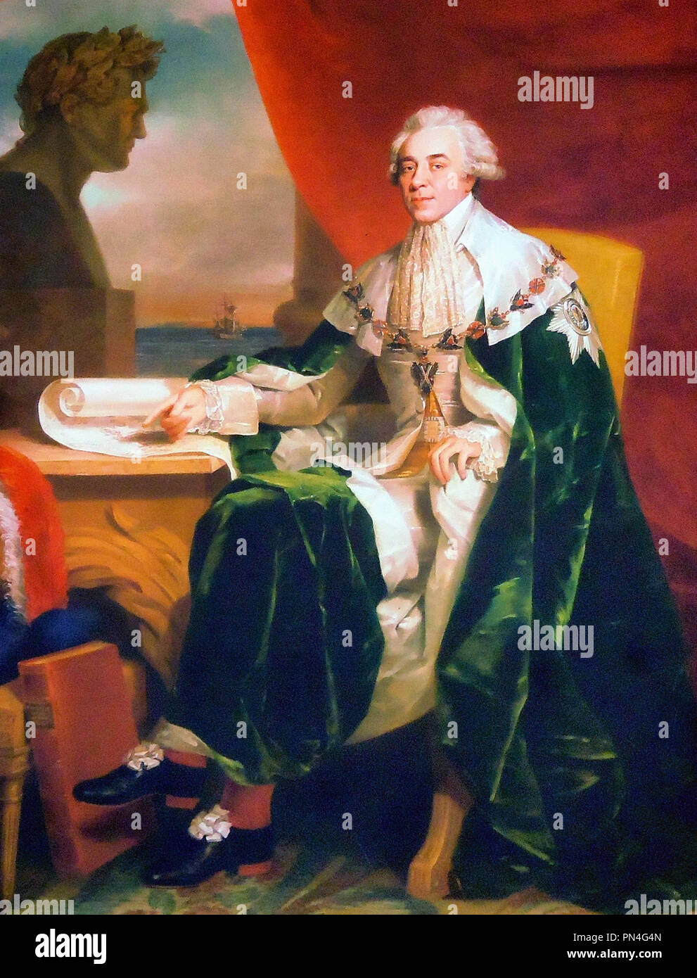 Portrait von Bundeskanzler Nicholas Rumyantsev - George Dawe. Rumyantsev war Russlands Außenminister und Kanzler des Russischen Reiches im Vorfeld Napoleons Einmarsch in Rußland (1808-12). Stockfoto