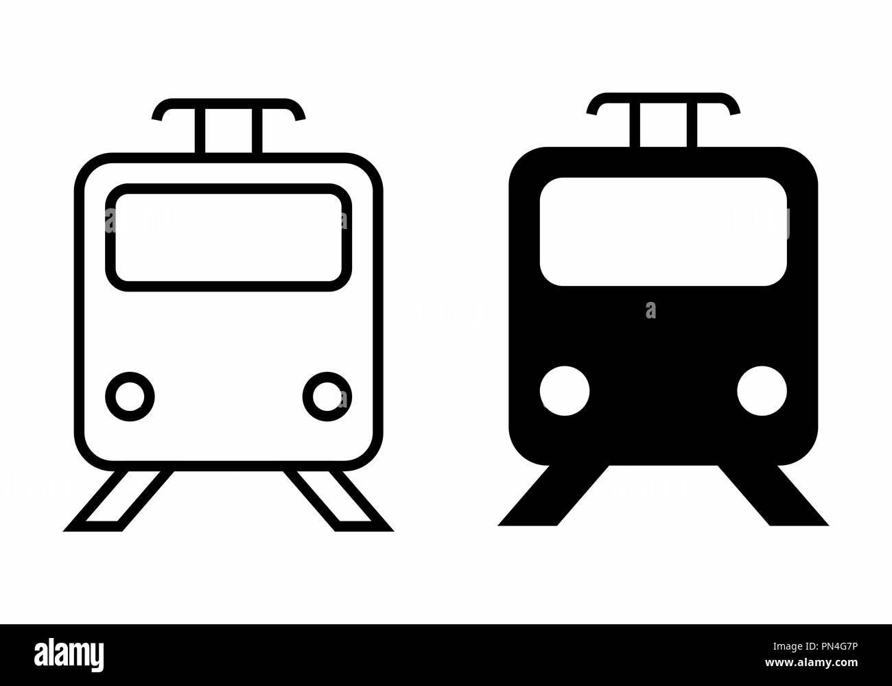 Schwarze und weiße Züge Stock Vektor