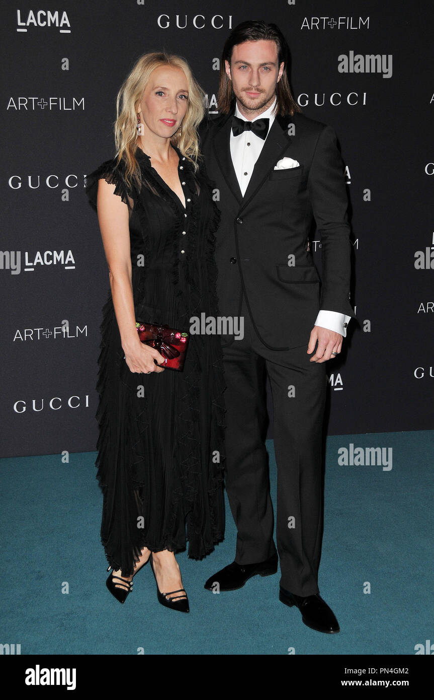 Sam Taylor-Johnson & Aaron Taylor-Johnson am 2015 LACMA Kunst+Film Gala gehalten an Lacma in Los Angeles, CA am Samstag, 7. November 2015. Foto von PRPP PRPP/PictureLux Datei Referenz # 32757 014 PRPP 01 nur für redaktionelle Verwendung - Alle Rechte vorbehalten Stockfoto