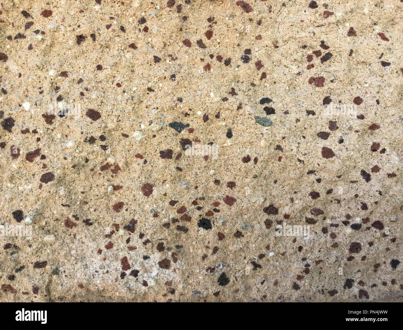 Tan farbigen Rock Hintergrund mit Texturen und Details. Nahaufnahme. Stockfoto