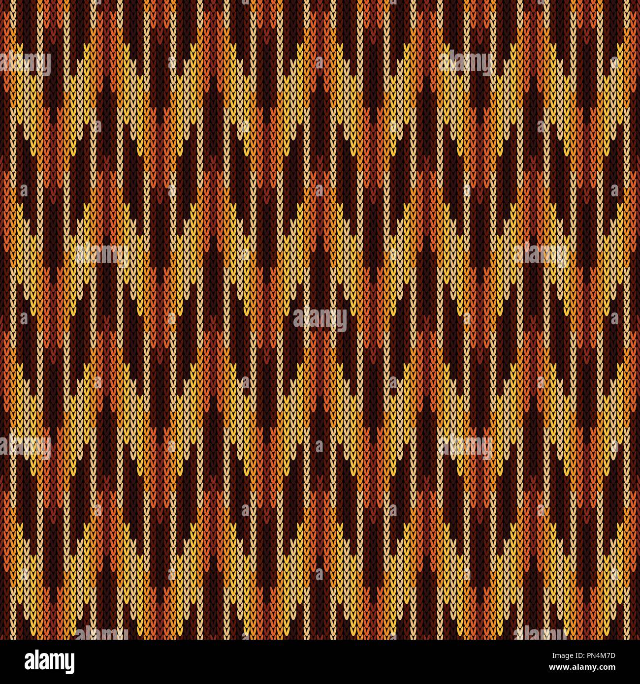 Herbst nahtlose Muster. Camouflage abstrakte Strickmuster. Design für Pullover, Schal, Tröster oder Kleidung Textur. Vector Illustration. Stock Vektor