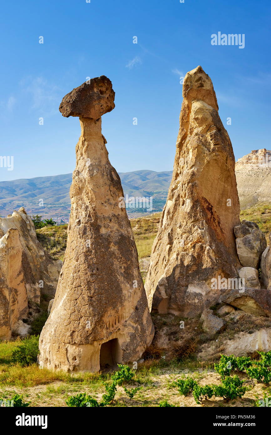 Felsformation Feenkamine in Kappadokien, Goreme National Park, Anatolien, Türkei Stockfoto