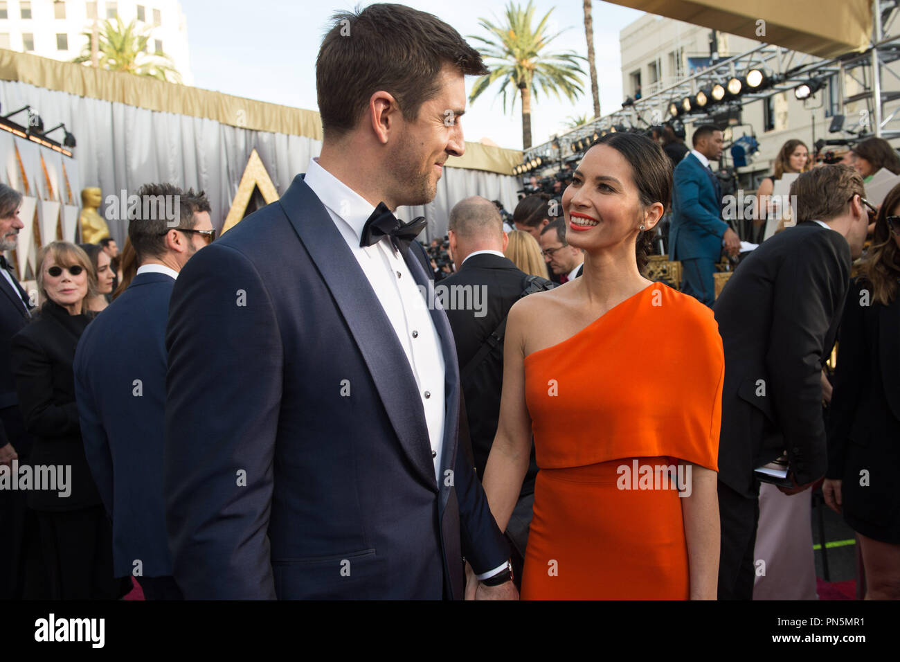 Aaron Rodgers und Olivia Munn kommen an Die 88 Oscars® auf der Dolby® Theater in Hollywood, CA am Sonntag, dem 28. Februar, 2016. Datei Referenz # 32854 296 THA nur für redaktionelle Verwendung - Alle Rechte vorbehalten Stockfoto