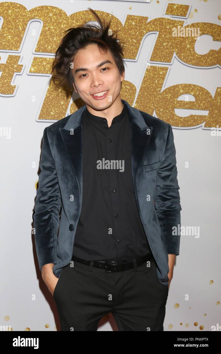 Los Angeles, CA, USA. 18 Sep, 2018. Shin Lim in der ankunftshalle Für AMERICA'S GOT TALENT (AGT) Saison 13 Finale Live Show Roter Teppich, Dolby Theatre, Los Angeles, CA 18. September 2018. Credit: Priscilla Grant/Everett Collection/Alamy leben Nachrichten Stockfoto