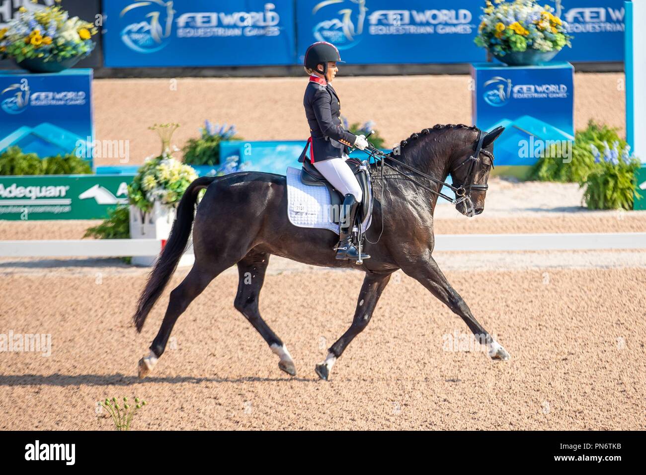 Sophie Brunnen. C Fatal Attraction. GBR. Para Dressur Mannschaft Konkurrenz.9. World Equestrian Games. WEG 2018 Tryon. North Carolina. USA. 20/09/2018. Credit: Sport in Bildern/Alamy leben Nachrichten Stockfoto