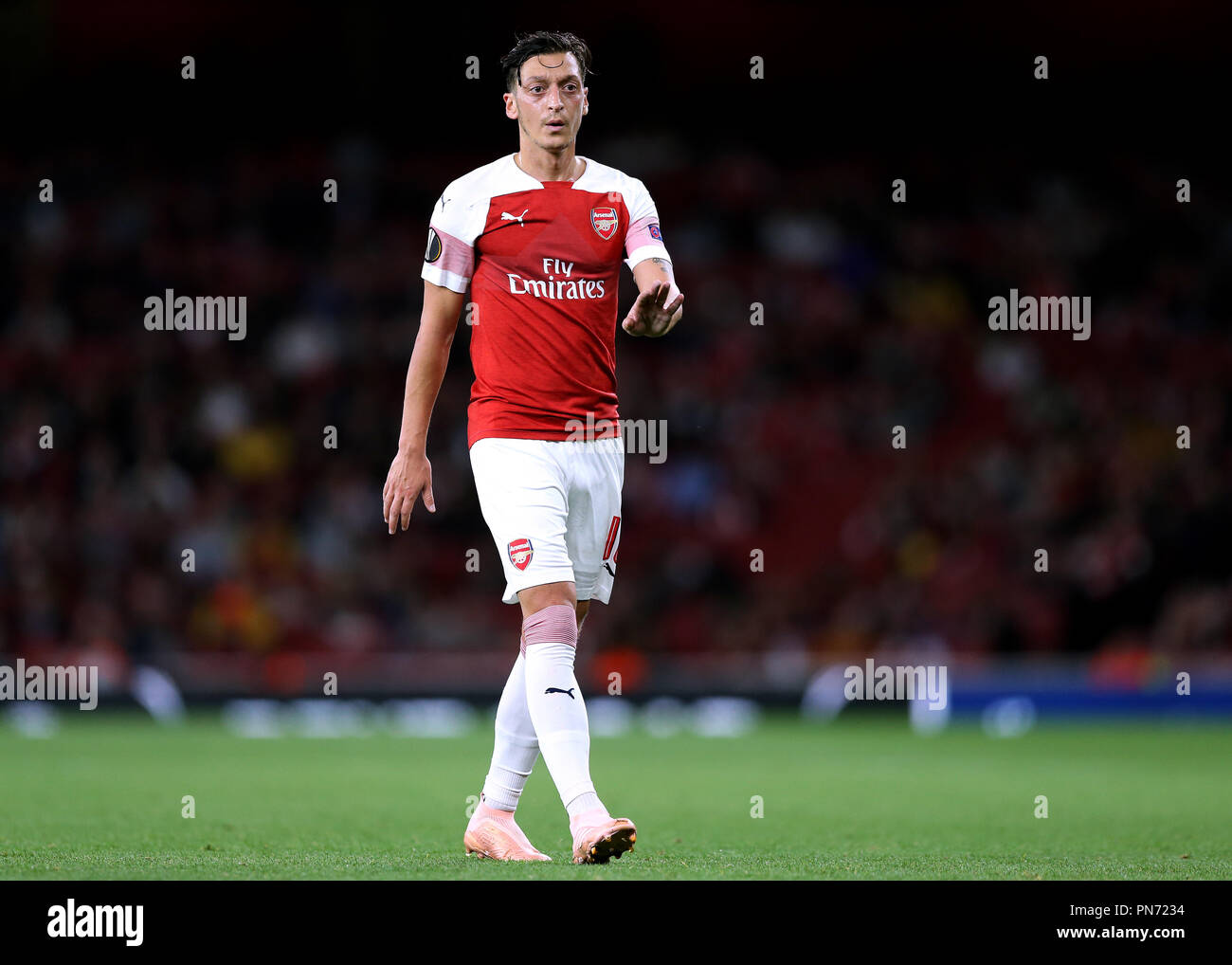 &#Xa7; 20. September 2018, das Emirates Stadium, London, England; UEFA Europa League Fußball, Arsenal versus Worskla Poltawa; Mesut Ozil von Arsenal Stockfoto