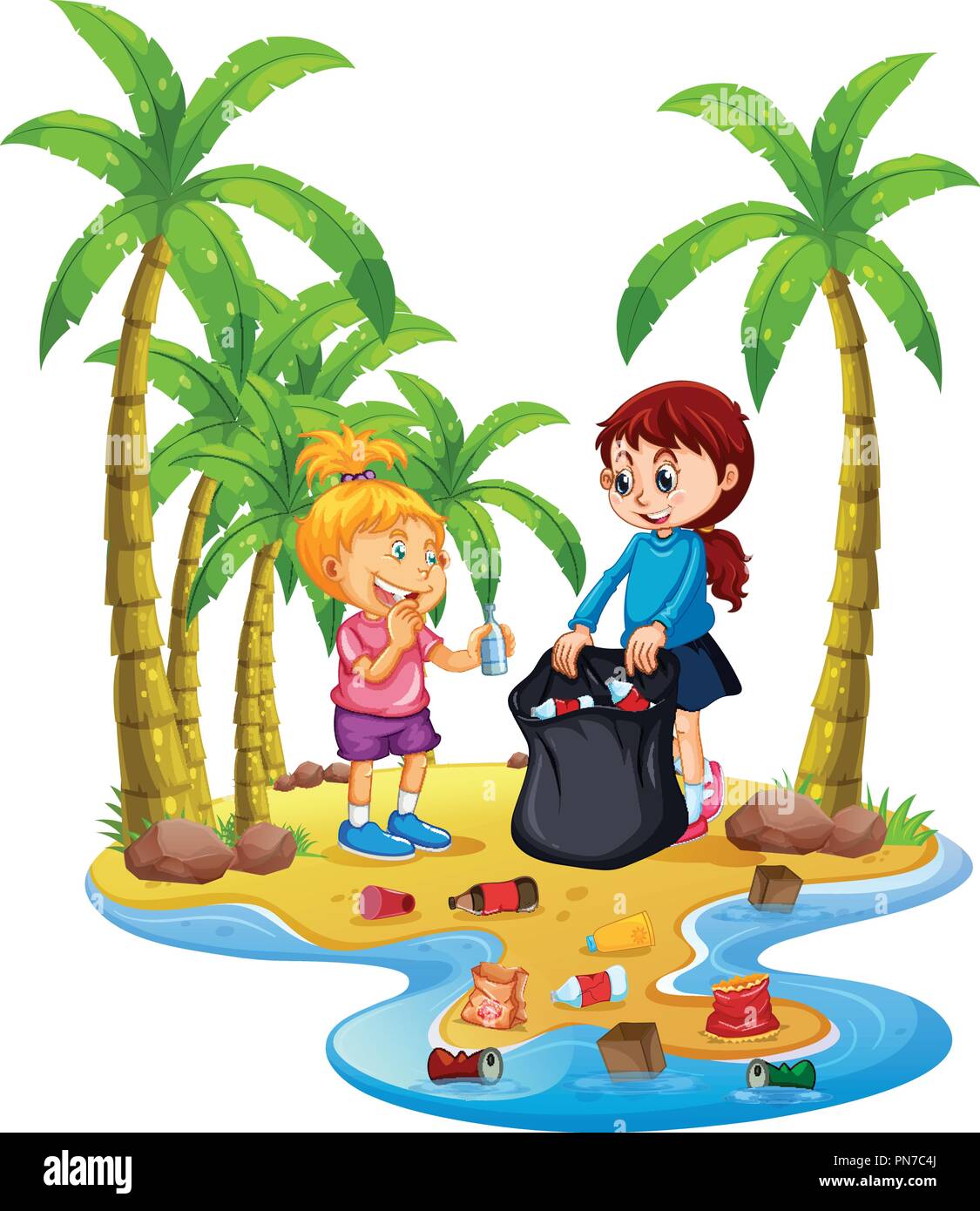 Garbage Boy Cartoon Illustration Stockfotos Und Bilder Kaufen Seite 2 Alamy
