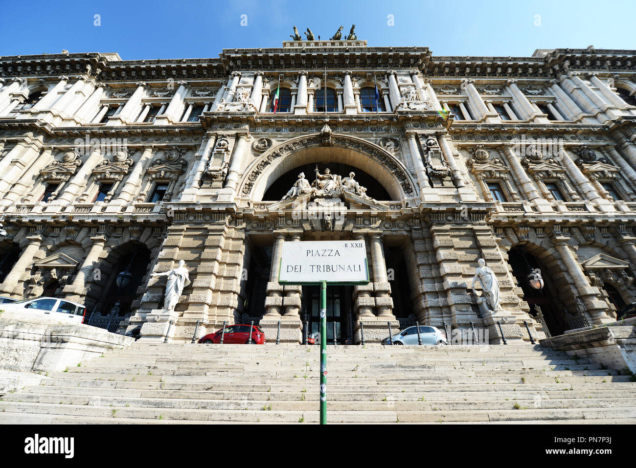 Palazzo di Giustizia (Palast der Justiz) in Rom. Stockfoto