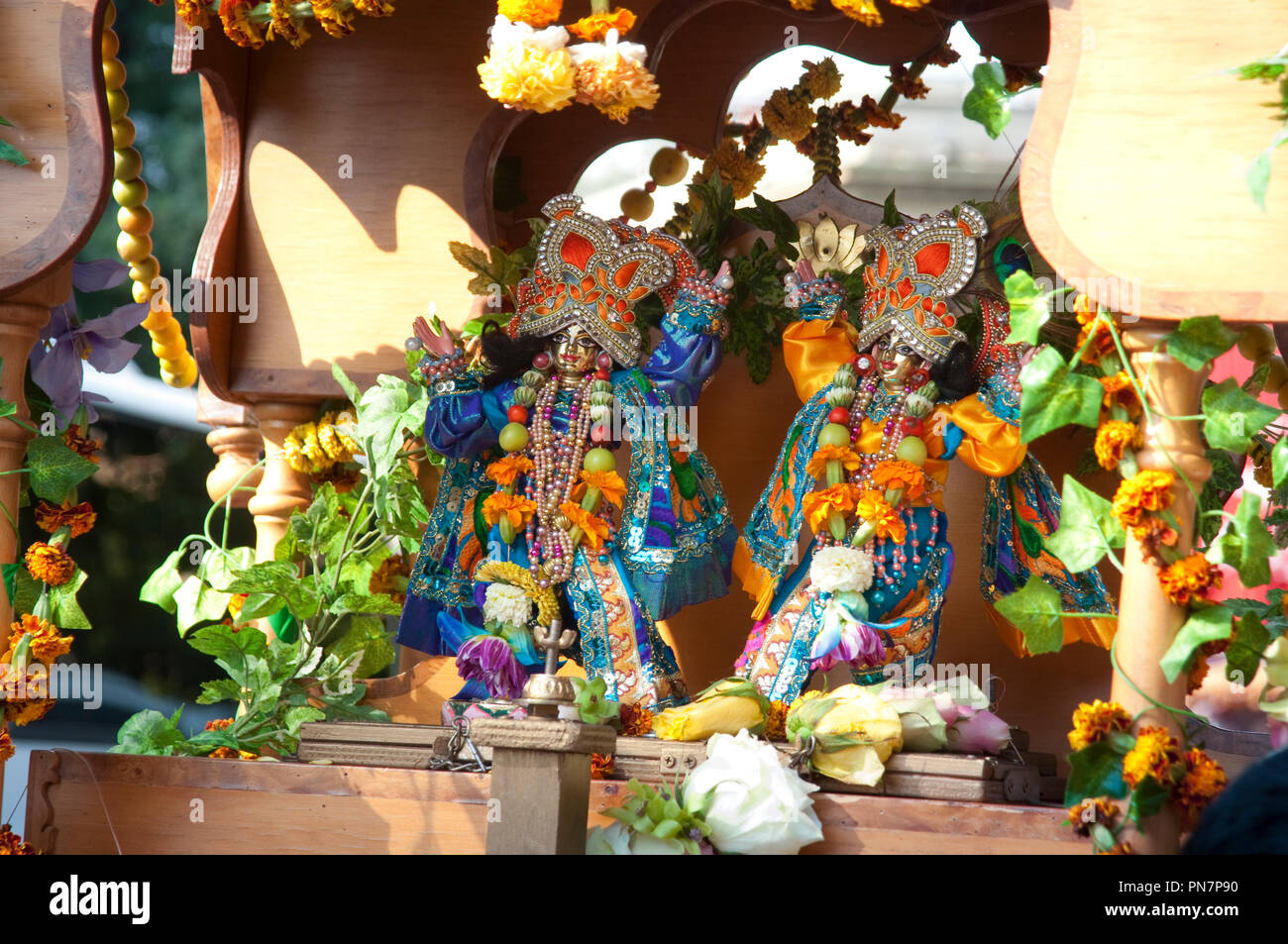 08.September 2018 - Italien, Lombardei, Mailand, Hare Krishna, Ratha Yatra Sri Jagannath das Festival der Wagen Stockfoto 08.September 2018 - Italien, Lombardei, Mailand, Hare Krishna, Ratha Yatra Sri Jagannath das Festival der Wagen Stockfoto