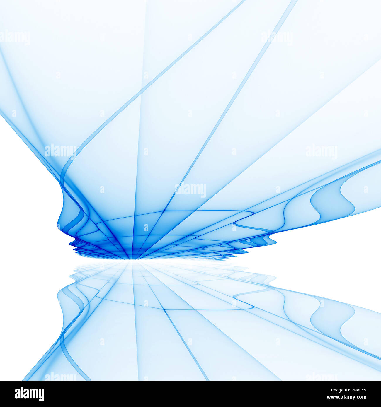 Abstrakt Blau Oberfläche mit Reflektion Stockfoto