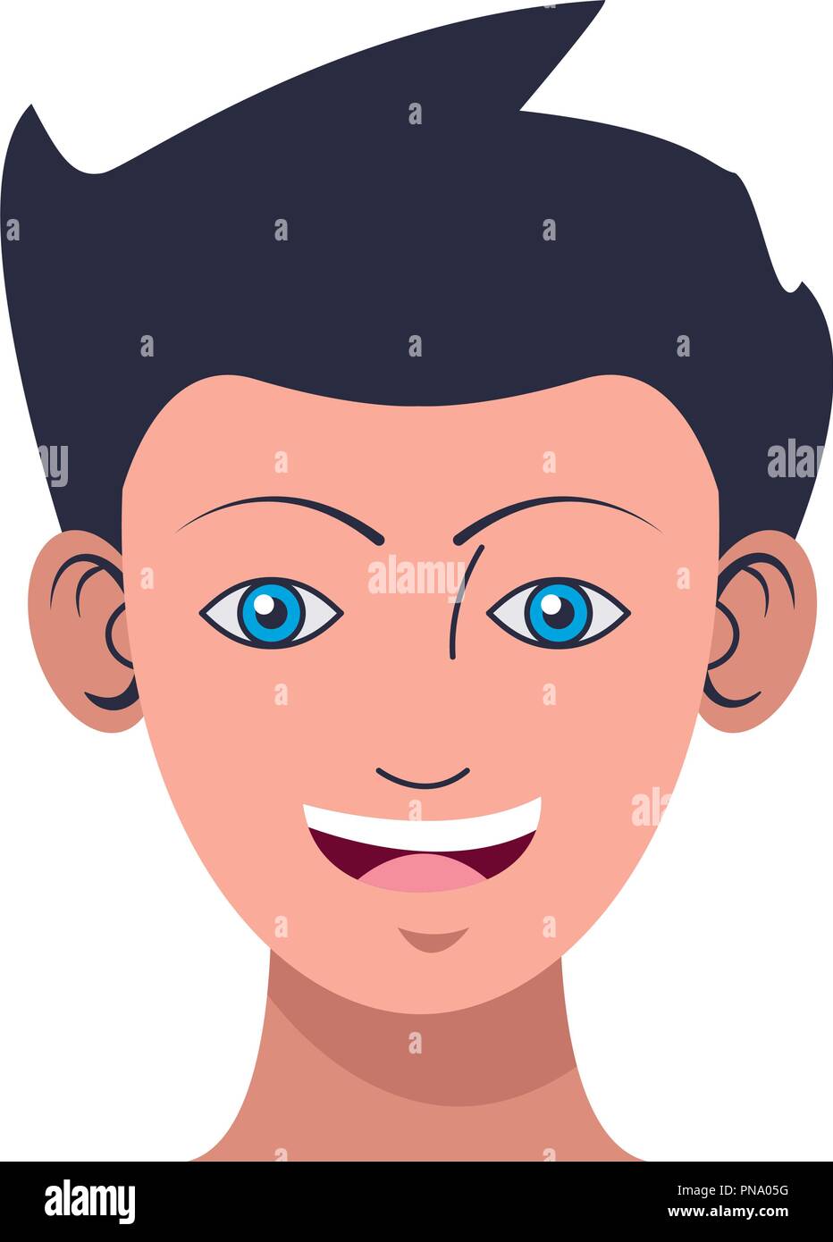 Roboter menschliches Gesicht Stock Vektor