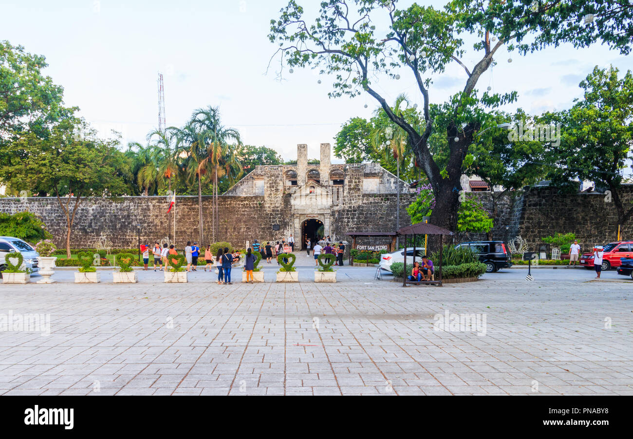 Cebu City, Philippinen - 15. Juni 2018: Fort San Pedro in Cebu City Stockfoto