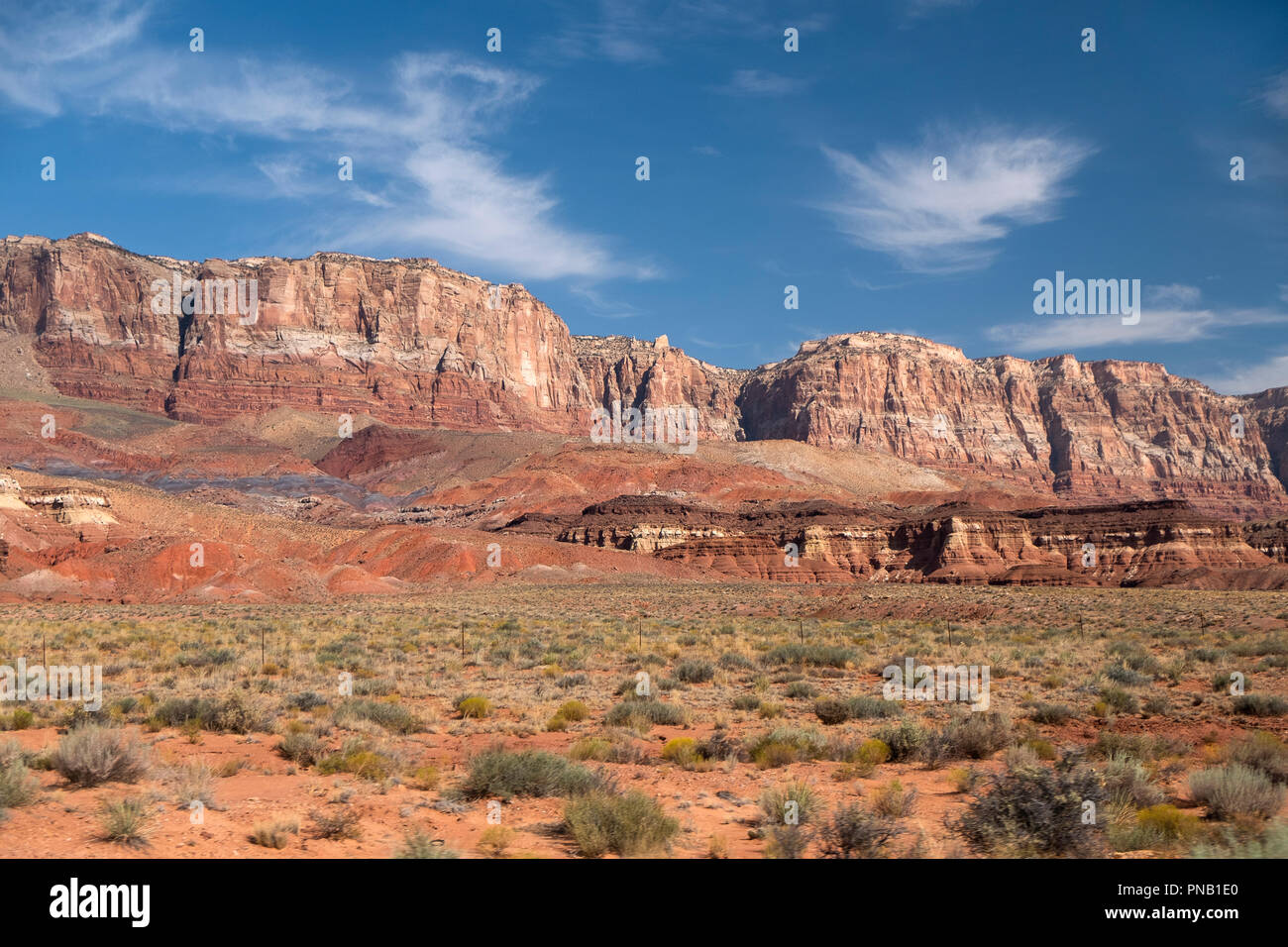 Vermillion Cliffs von Northern Arizona Stockfoto