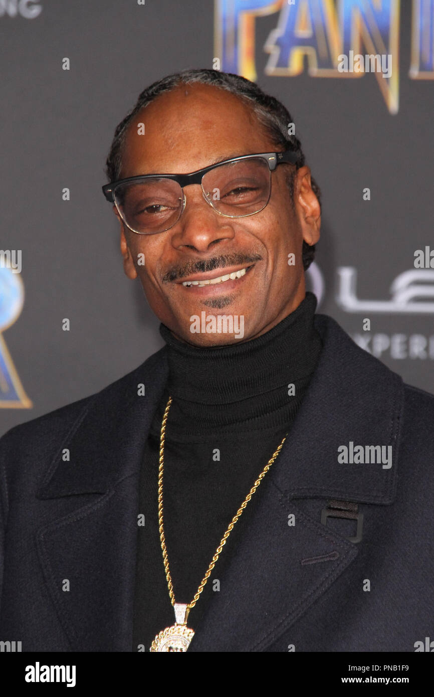 Snoop Dogg bei der Premiere von Marvel Studios' 'Black Panther' auf der Dolby Theatre in Hollywood, CA, 29. Januar 2018 statt. Foto von Joseph Martinez/PictureLux Stockfoto