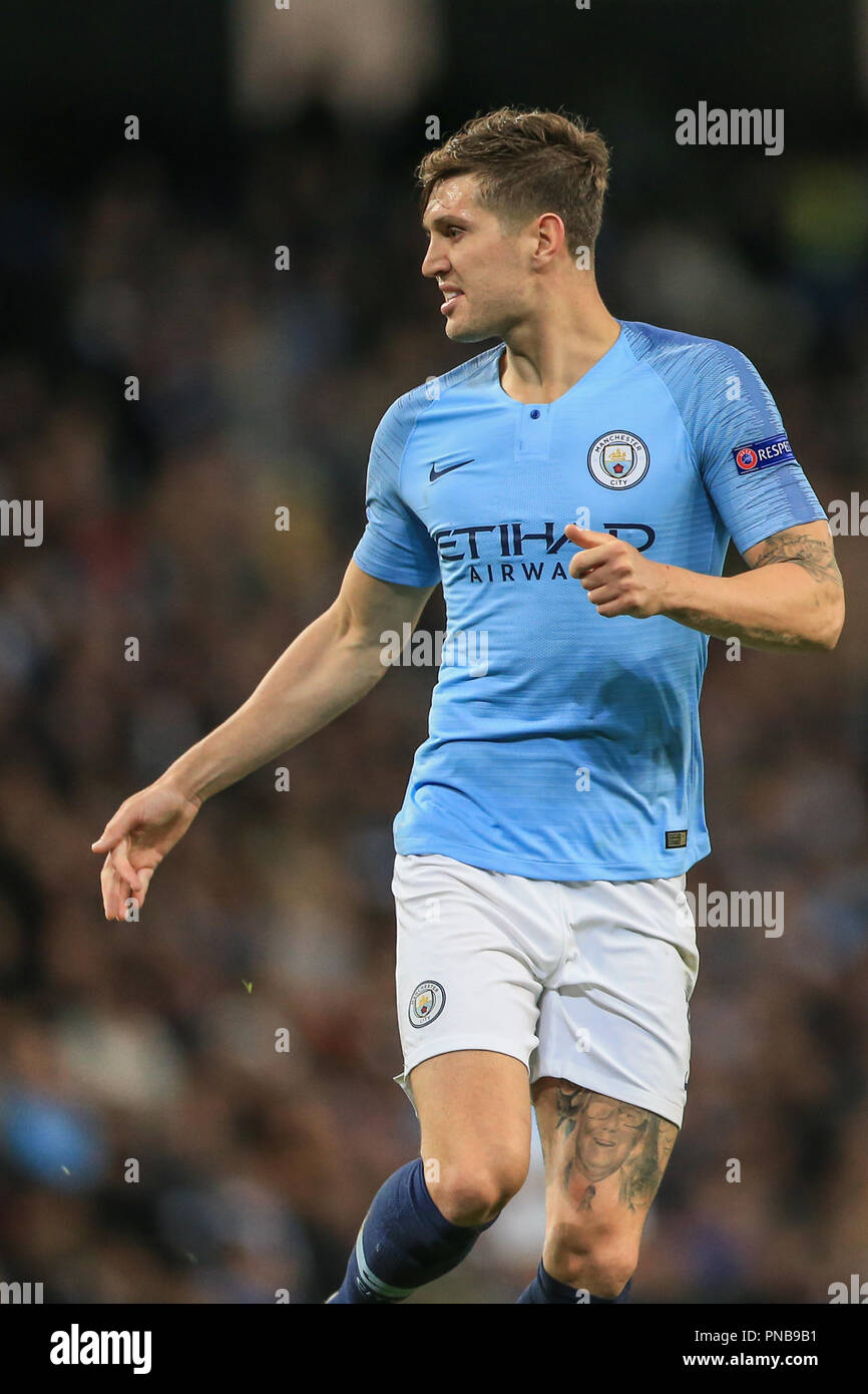 19. September 2018, das Etihad Stadium, London, England, UEFA Champions League, Manchester City v Lyon; John Steine (05) von Manchester City Credit: Ma Stockfoto