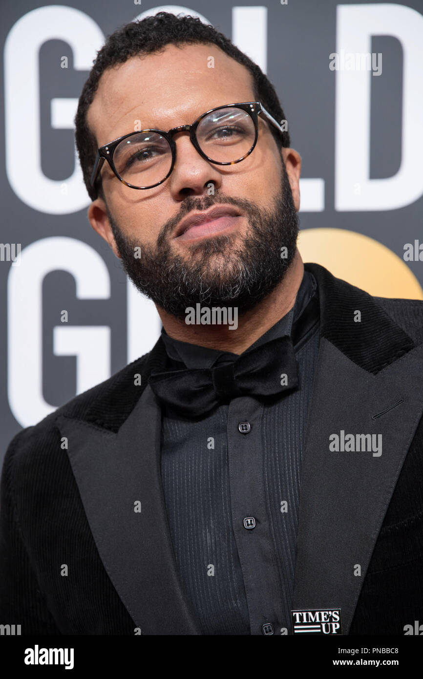 O.T. Fagbenle kommt an der 75th jährliche Golden Globe Awards im Beverly Hilton in Beverly Hills, CA am Sonntag, 7. Januar 2018. Stockfoto