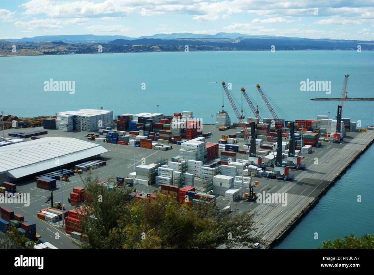 Der Hafen von Napier, Neuseeland Stockfoto