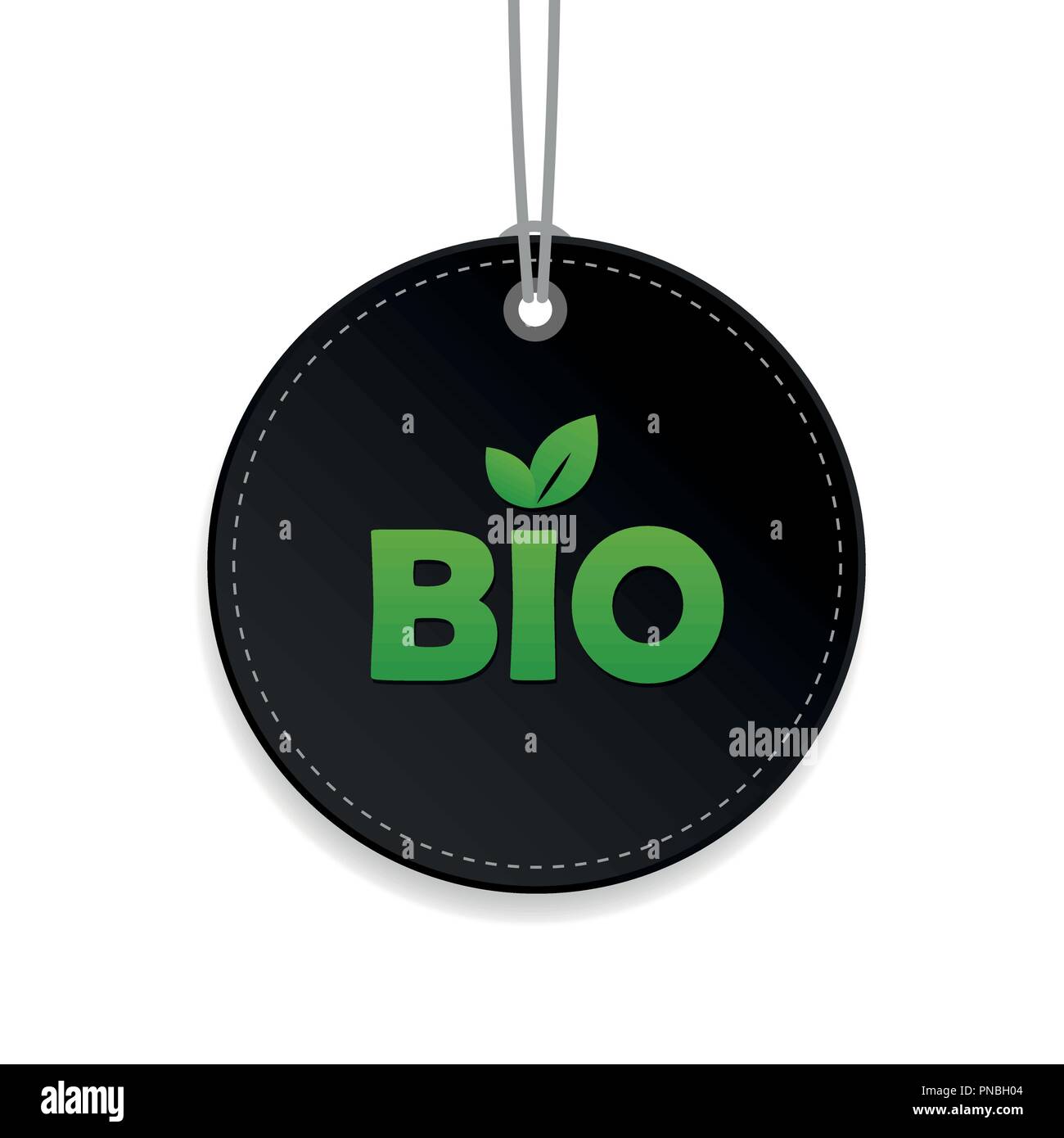 Bio öko-freundlichen natürliches Produkt schwarz Essen Label für Produkte Vector EPS Abbildung 10 Stock Vektor