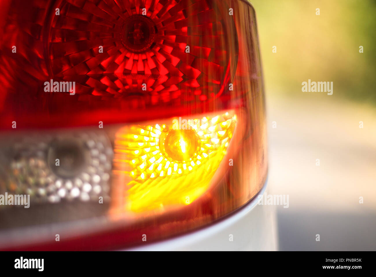 Closeup Schlußleuchte. Auto Rücklicht Stockfotografie - Alamy