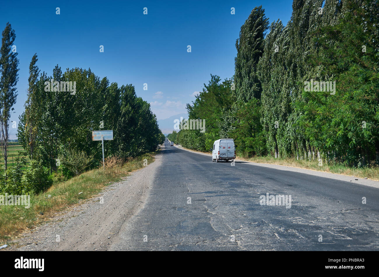 Bishkek-Osh Highway, jalal-abad Region, Kirgisistan. Stockfoto