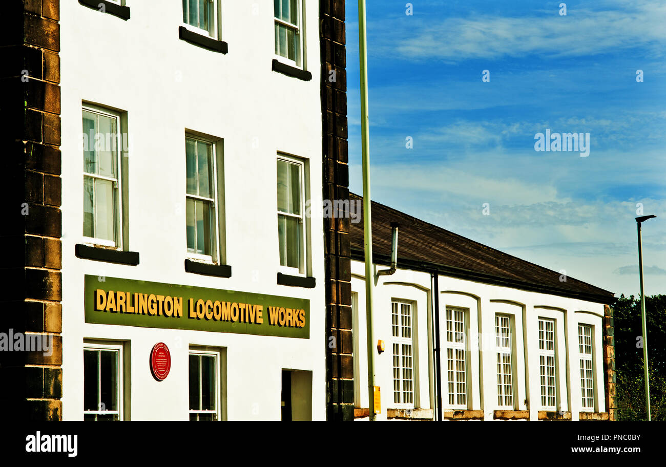 Darlington Locomotive Works, hopetown Lane, Darlington, England Stockfoto