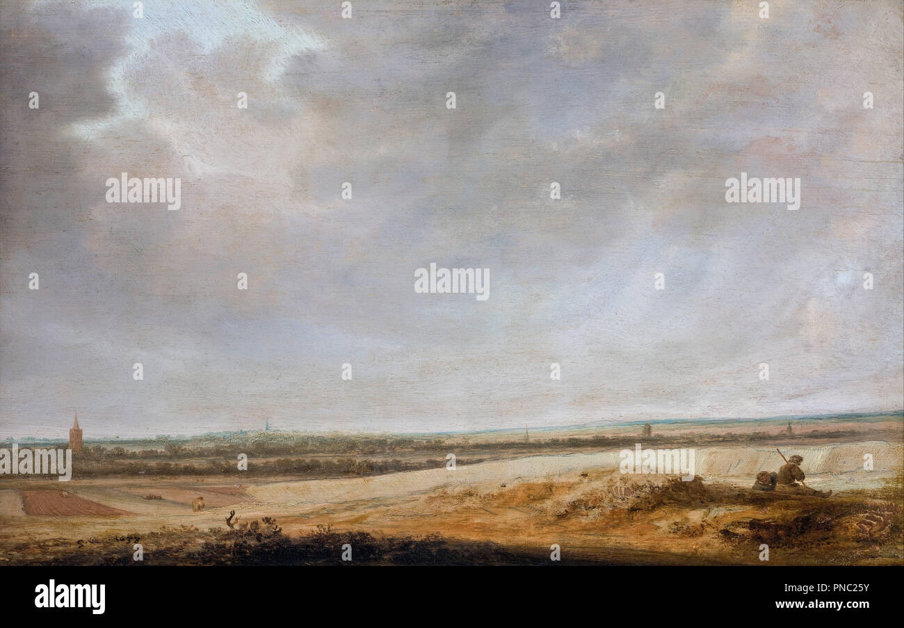 Landschaft mit Kornfeldern. Datum/Zeitraum: 1638. Malerei. Öl auf Leinwand. Höhe: 335 mm (13.18 in); Breite: 525 mm (20.66 in). Autor: Salomon van Ruysdael. Ruisdael, Salomon Jacobsz, van. Stockfoto