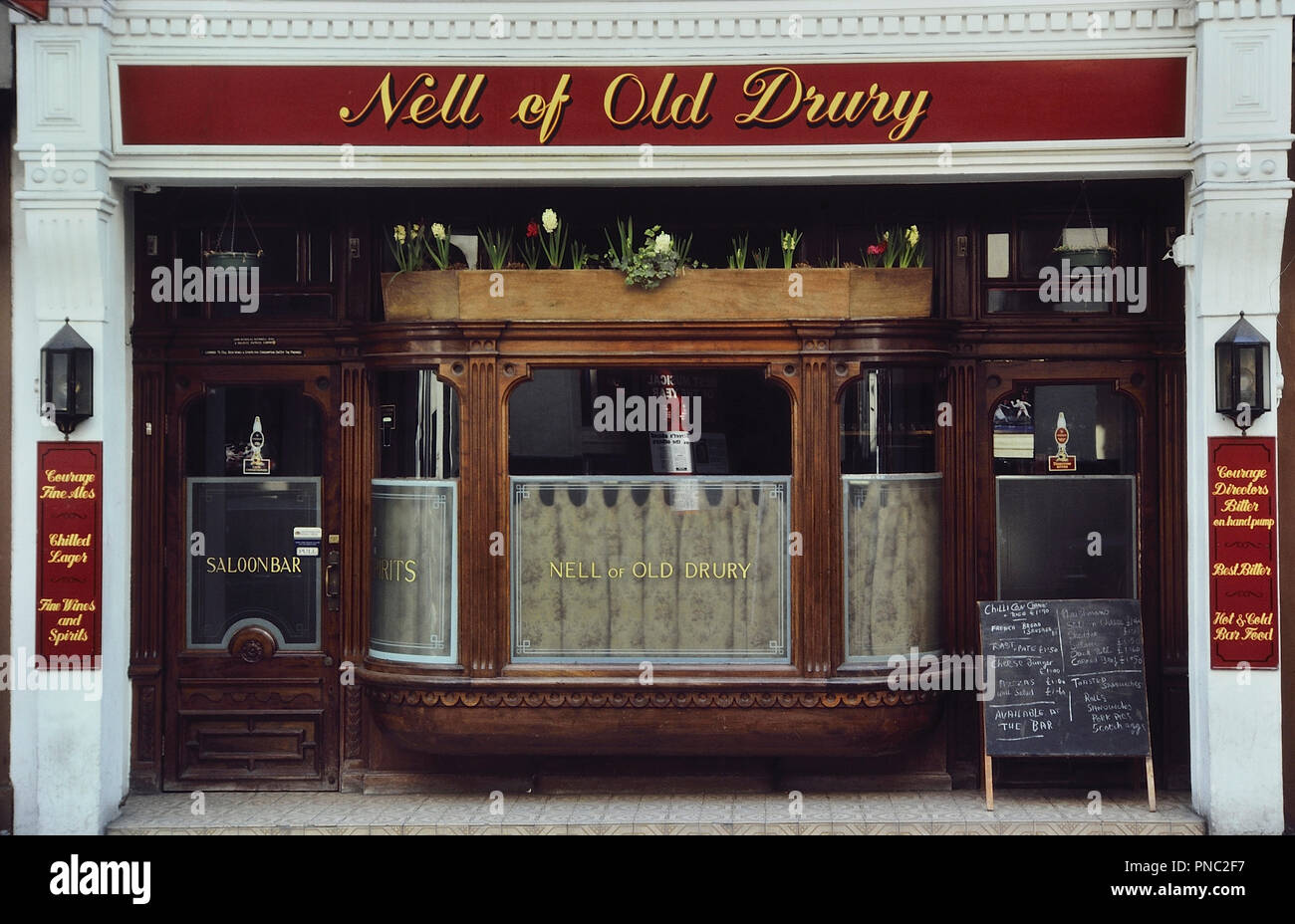 Nell von alten Drury Pub, London, England, UK. Ca. 80er Stockfoto