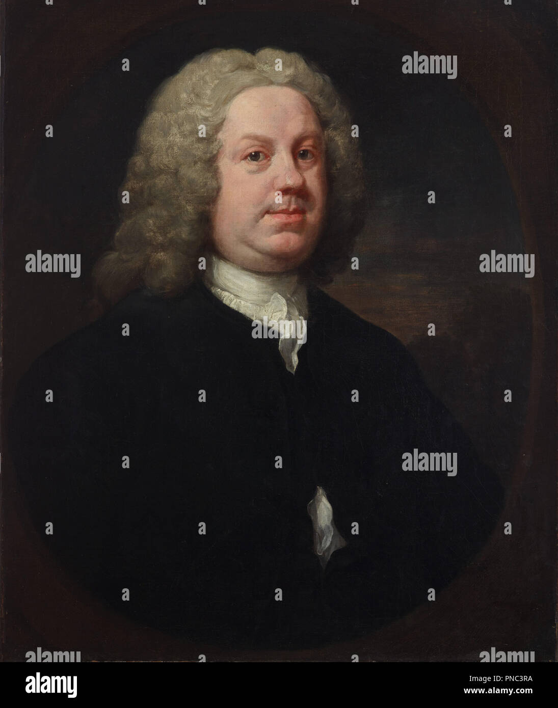 Dr. Benjamin Hoadly, MD. Datum/Zeitraum: Anfang 1740 s. Malerei. Öl auf Leinwand. Höhe: 985 mm (38.77 in); Breite: 862 mm (33.93 in). Autor: William Hogarth. Stockfoto