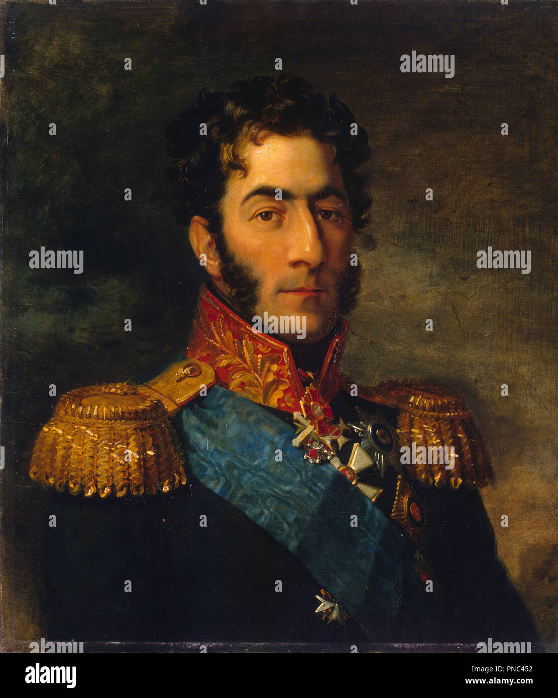 Portrait von General Pjotr Bagration (1765-1812). Datum/Zeitraum: Spätestens 1825. Malerei. Öl auf Leinwand. Höhe: 62,5 cm (24,6 in); Breite: 70 cm (27,5 in). Autor: George Dawe. DAWE, George. Stockfoto