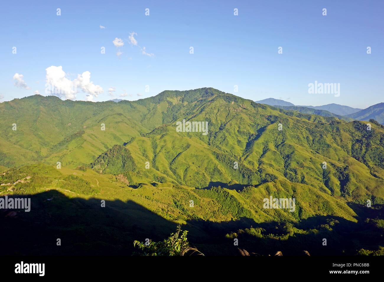 Üppige Hügel von Nagaland, Tribal, Nordosten von Indien Stockfoto