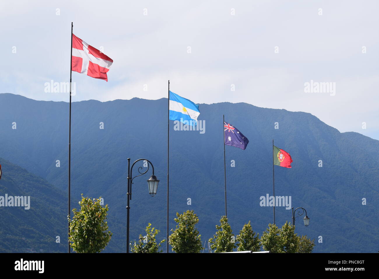 Flages am See, am Comer See, Italien Stockfoto