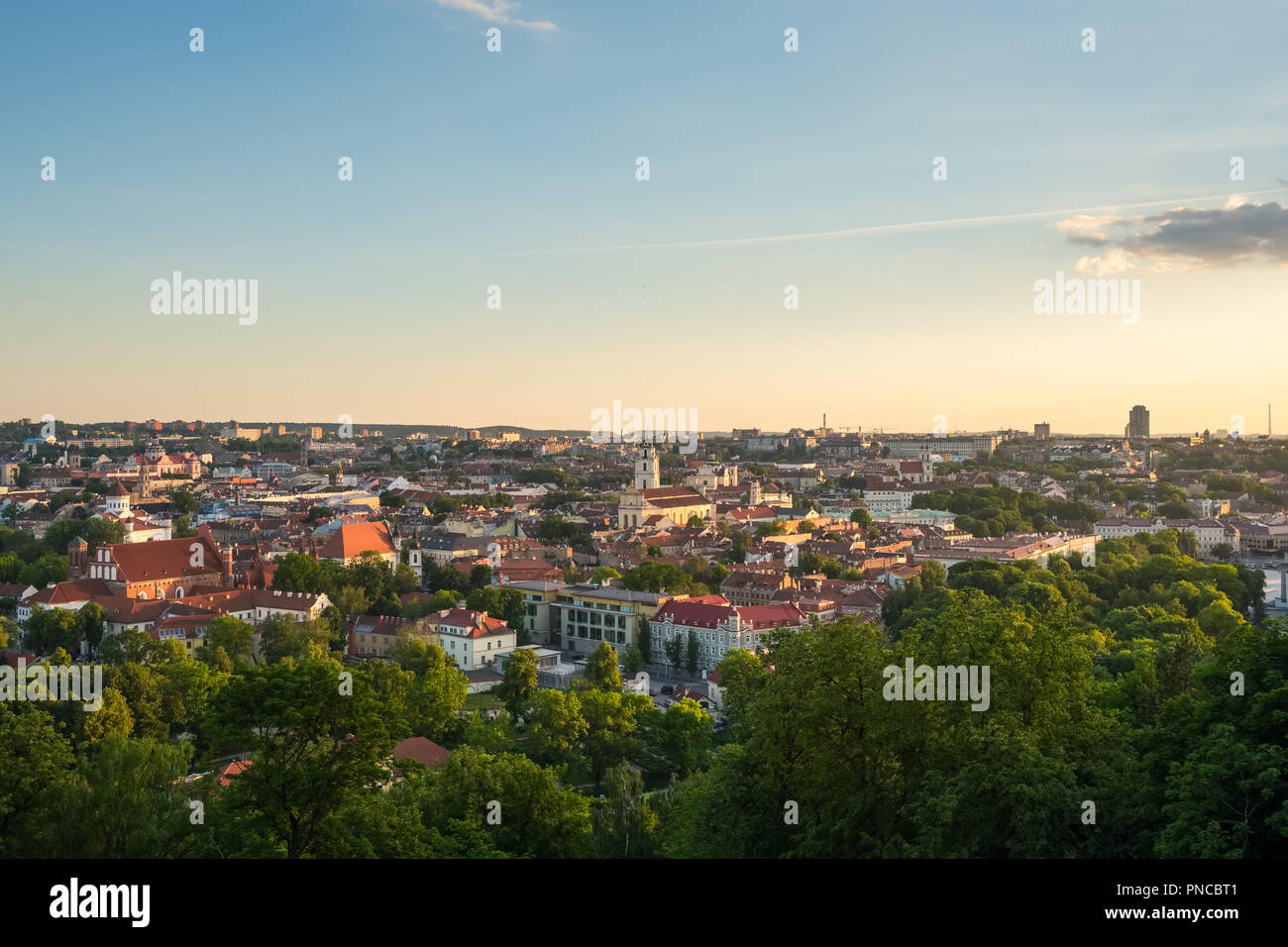 Sommer in Vilnius, Zentrum Innenstadt Stadtansicht, Litauen Stockfoto