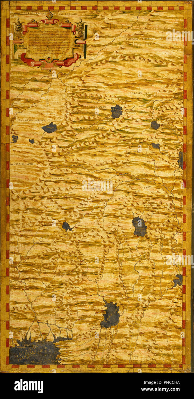 Nord-westlichen Indien. Datum/Zeit: Ca. 1574. Öl Malerei auf Holz. Höhe: 115 mm (4.52 in); Breite: 61 mm (2,40 in). Autor: EGNAZIO DANTI. IGNAZIO DANTI. Stockfoto