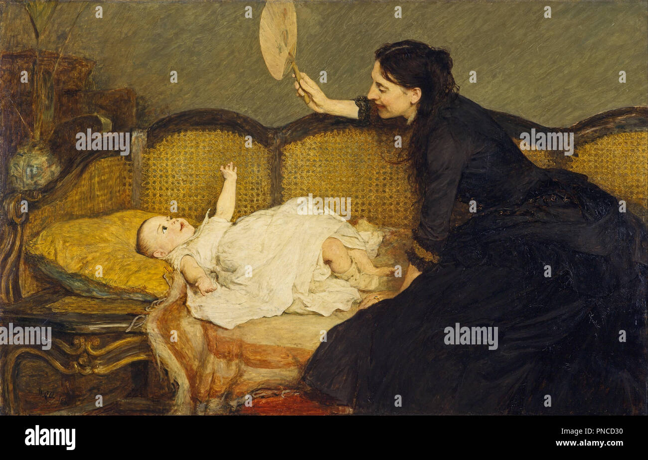 Master Baby. Datum/Zeitraum: 1886. Malerei. Öl auf Leinwand. Höhe: 109 cm (42,9 in); Breite: 168 cm (66,1 in). Autor: WILLIAM QUILLER ORCHARDSON. Stockfoto