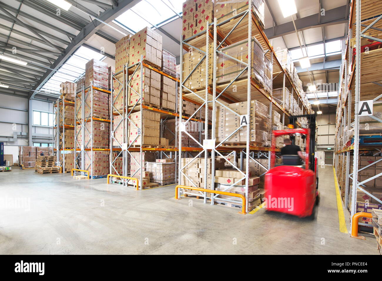 Ein Zoll in voller genehmigt britische Regierung Lager bereitet für den Import von Waren vor brexit Stockfoto