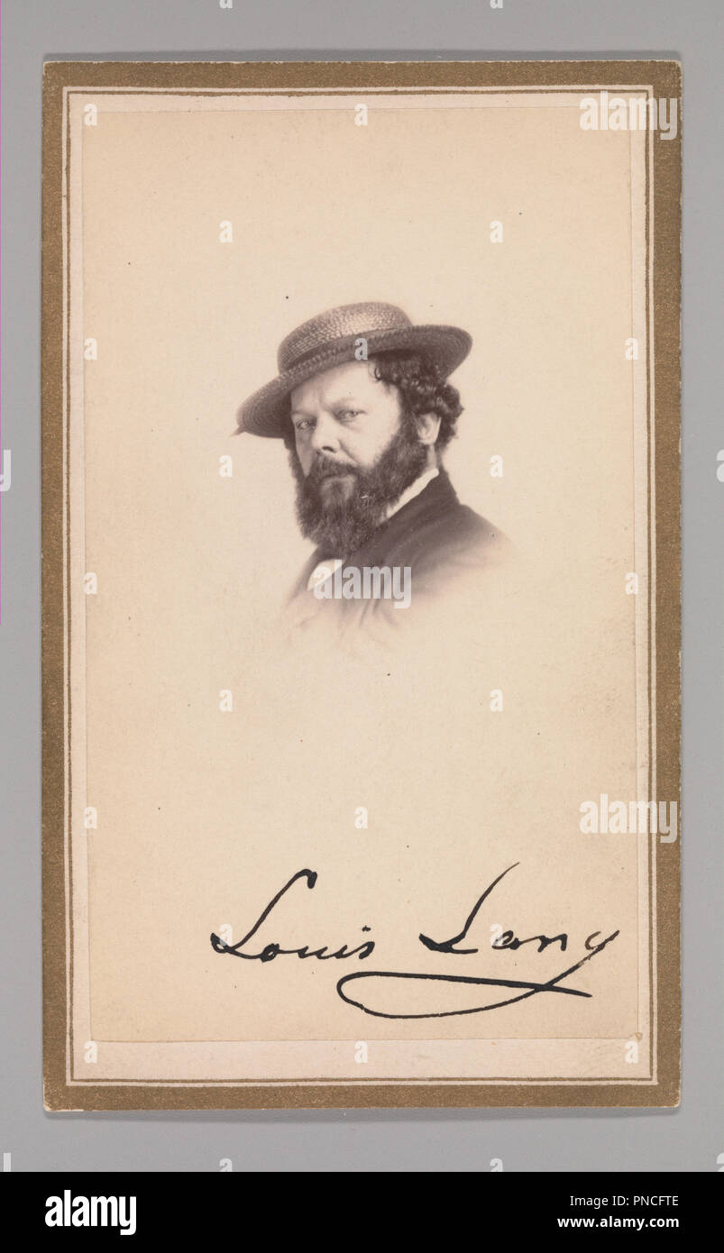 [Louis Lang]. Artist: Unbekannt. Abmessungen: Ca. 10,2 x 6,3 cm (4" x 2 1/2 in.). Datum: 1860. Museum: Metropolitan Museum of Art, New York, USA. Stockfoto