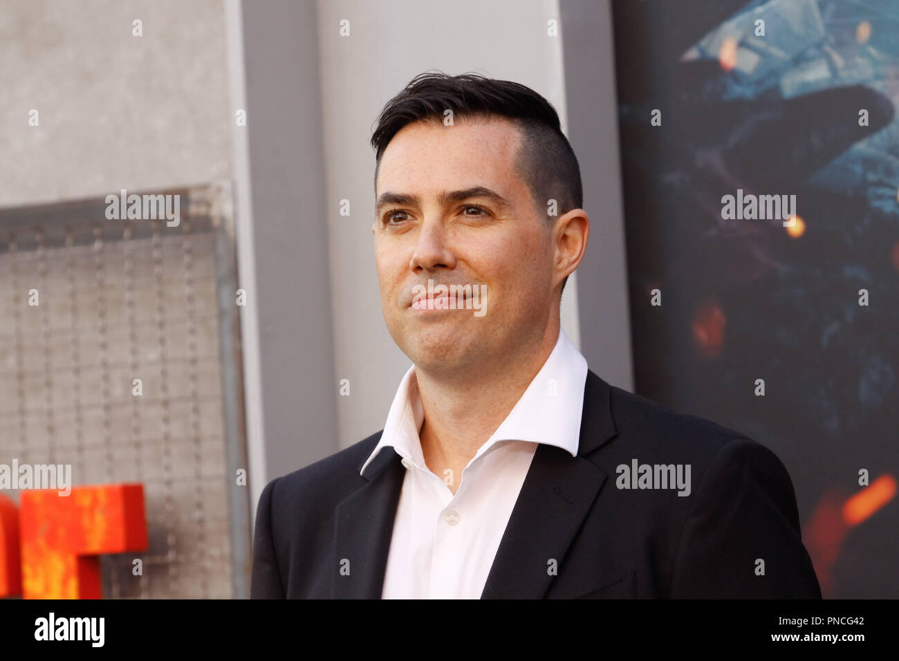 Regisseur Brad Peyton bei der Premiere von Warner Bros.' 'Rampage', die in den Microsoft Theater in Los Angeles, CA, 4. April 2018 statt. Foto von Joseph Martinez/PictureLux Stockfoto