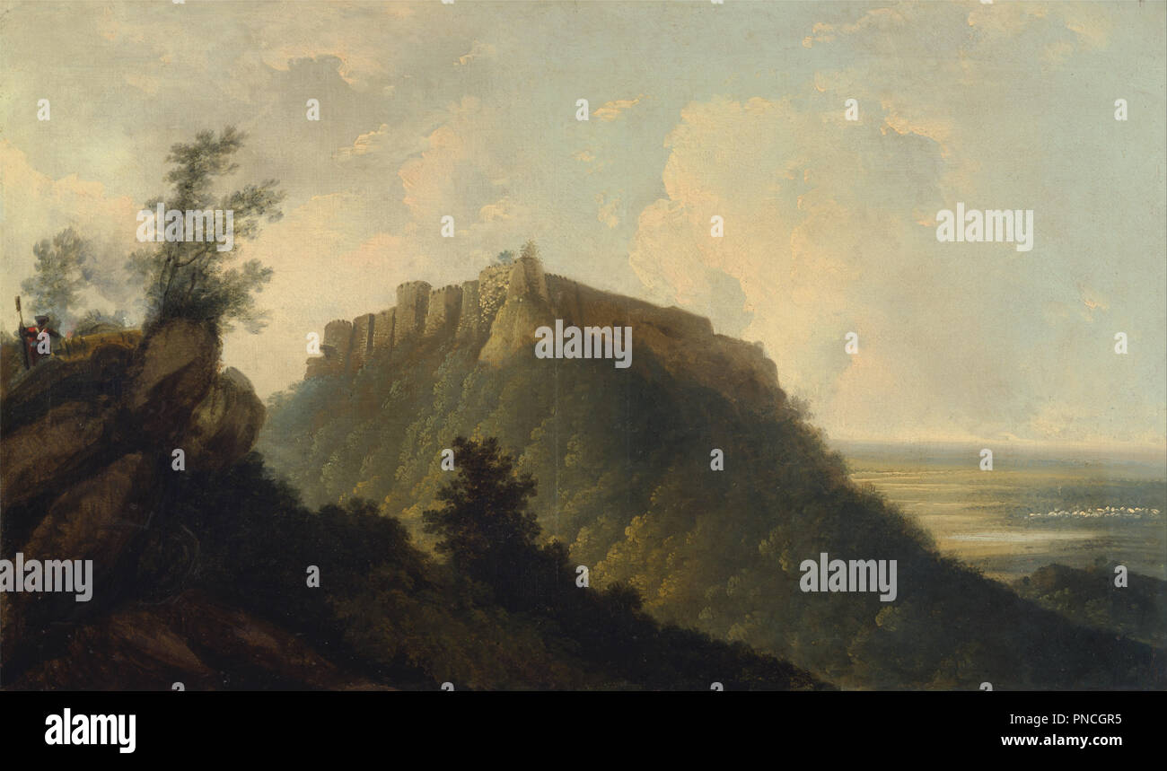 Das Fort von Bidjegur. Datum/Zeit: Ca. 1784. Malerei. Öl auf Leinwand. Höhe: 613 mm (24,13 in); Breite: 1.016 mm (40 in). Autor: William Hodges. Stockfoto