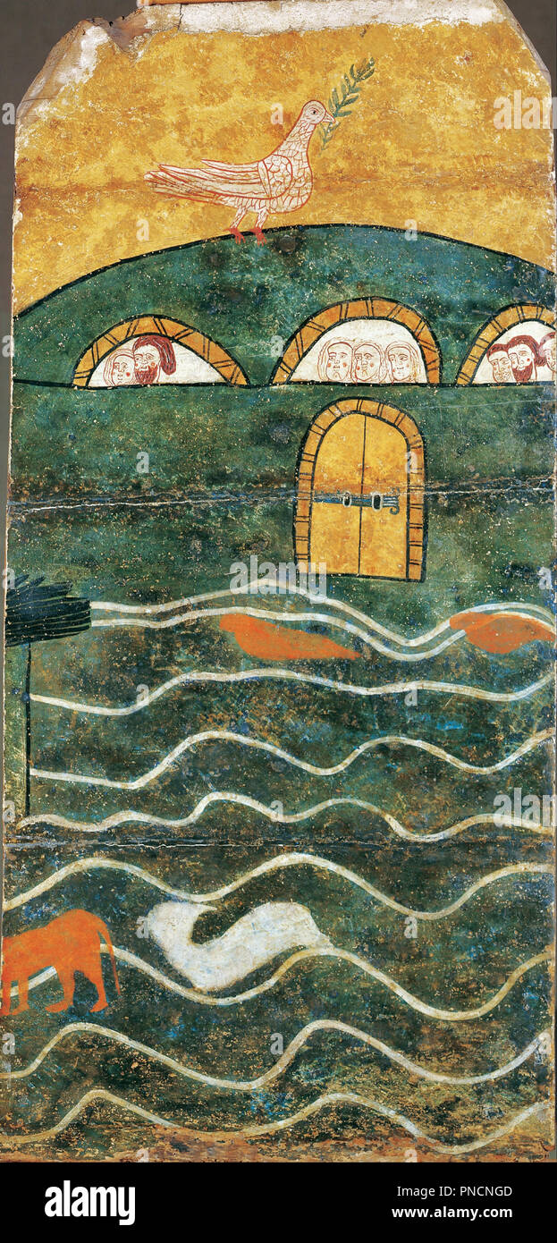 Noah's Arche Datum/Zeitraum: Im letzten Drittel des 13. Jahrhunderts. Malerei. Tempera auf Nussbaum Panel. Höhe: 1.080 mm (42,51 in); Breite: 520 mm (20,47 in). Autor: anonym. Stockfoto