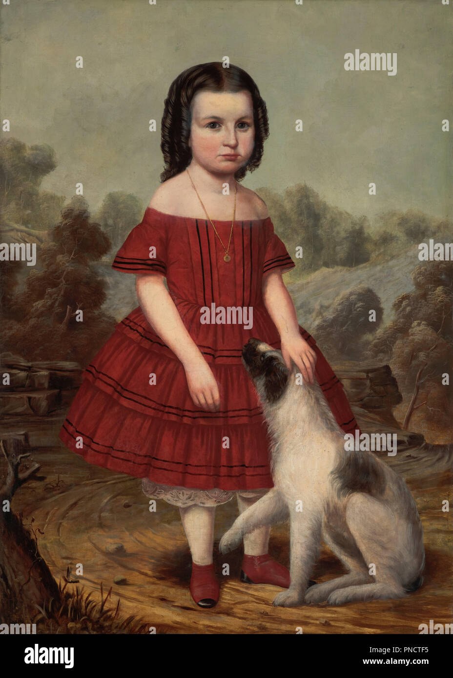 Portrait von Alice Lyons. Datum/Zeit: Ca. 1855. Öl Malerei. Öl auf Leinwand. Höhe: 39 (99 cm), Breite: 28 (71,1 cm). Autor: Hegler, John Jacob. Stockfoto