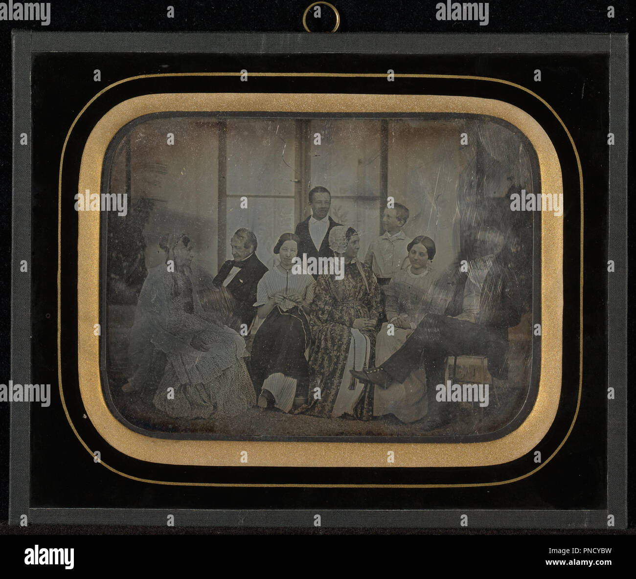 [Porträt des Eynard-Lullin Familie]. Datum/Zeitraum: Juli 1850. Foto. Daguerreotypie (Cased-Objekt). Autor: Jean-Gabriel Eynard. Stockfoto