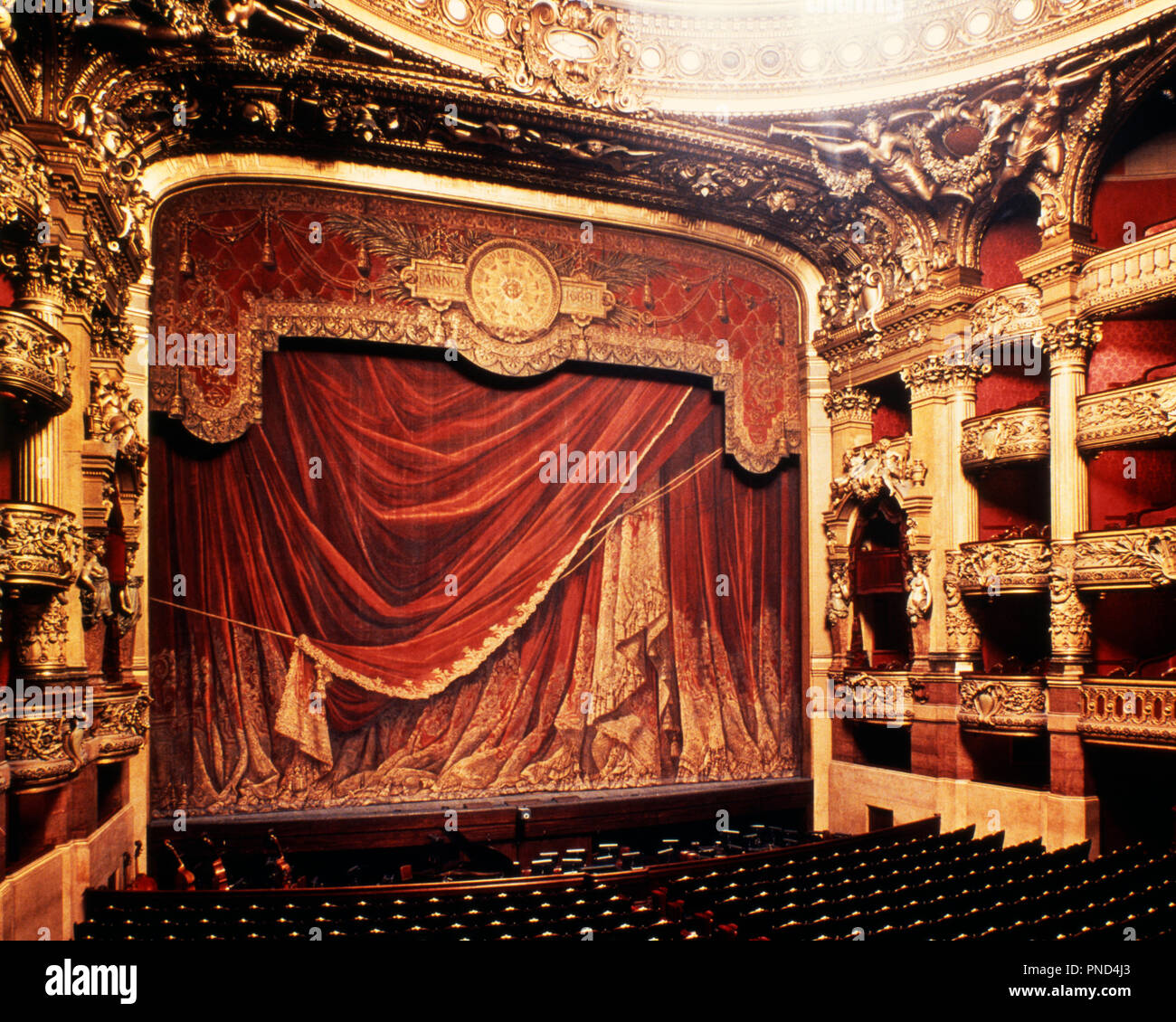 1980 s das Palais Garnier Oper Halle DER OPERA PARIS FRANKREICH - kr 40275 PHT 001 HARS VERANSTALTUNGSORT Stockfoto