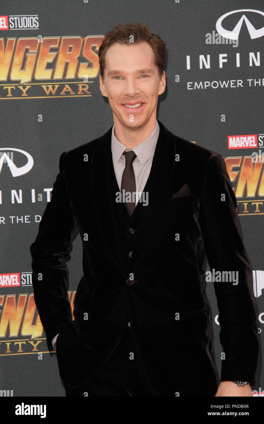 Benedict Cumberbatch bei der Weltpremiere von "Marvel Studios" Avengers: Infinity Krieg' auf dem Hollywood Blvd. in Hollywood, CA, 23. April 2018. Foto von Joseph Martinez/PictureLux Stockfoto